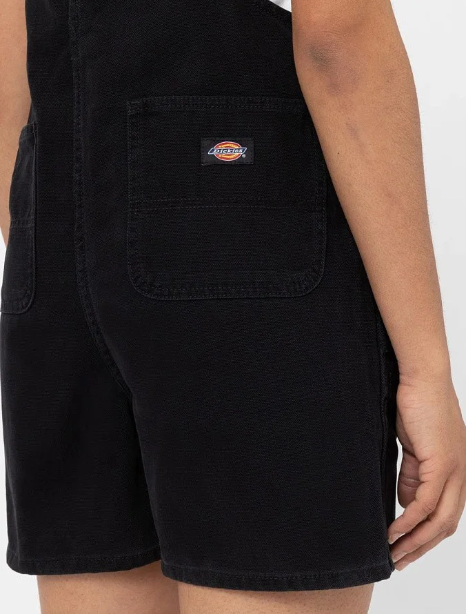 Комбинезон женский Dickies Duck Canvas Short Bib W Stone Washed Black