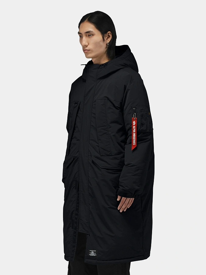 Мужской пуховик Alpha Industries Seal Long Puffer Parka Black