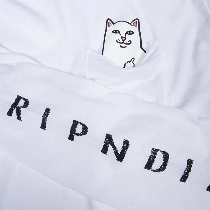 Лонгслив RIPNDIP Lord Nermal Pocket L/S White