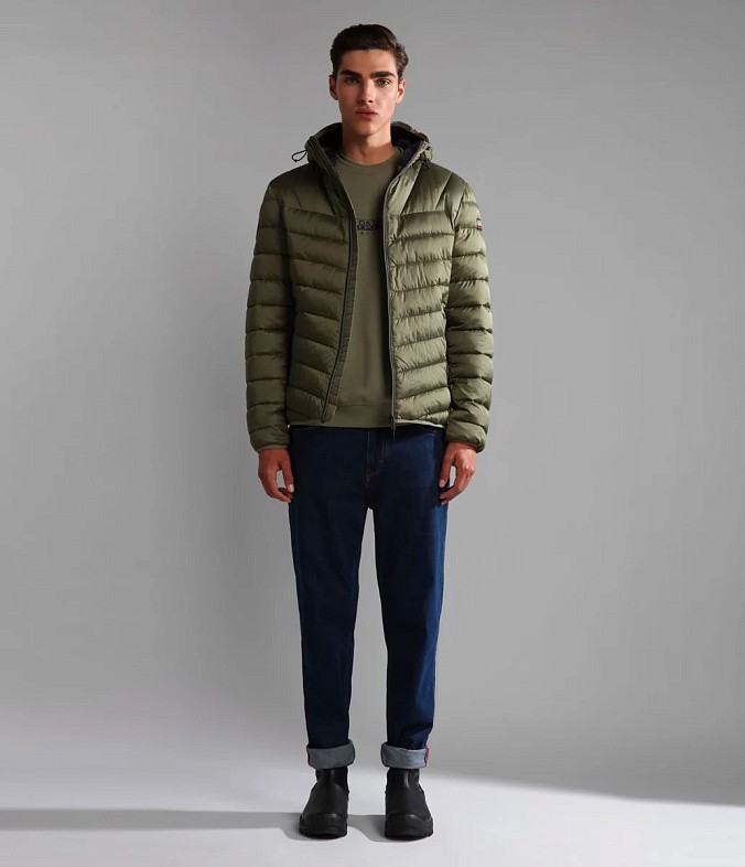 Куртка Napapijri Aerons Short Jacket Adjustable Hood Green Lichen