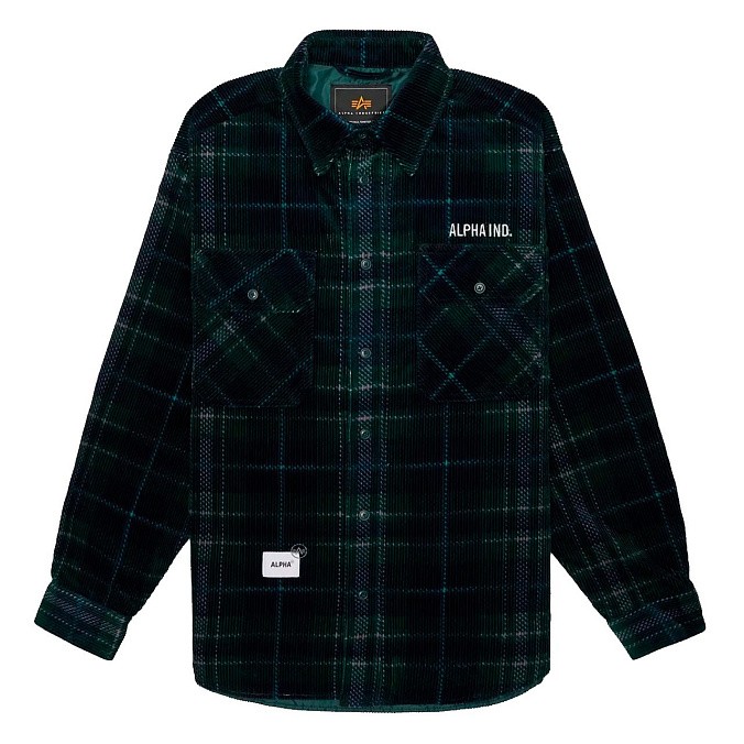 Рубашка Alpha Industries Unfrm Flannel Shirt Olive