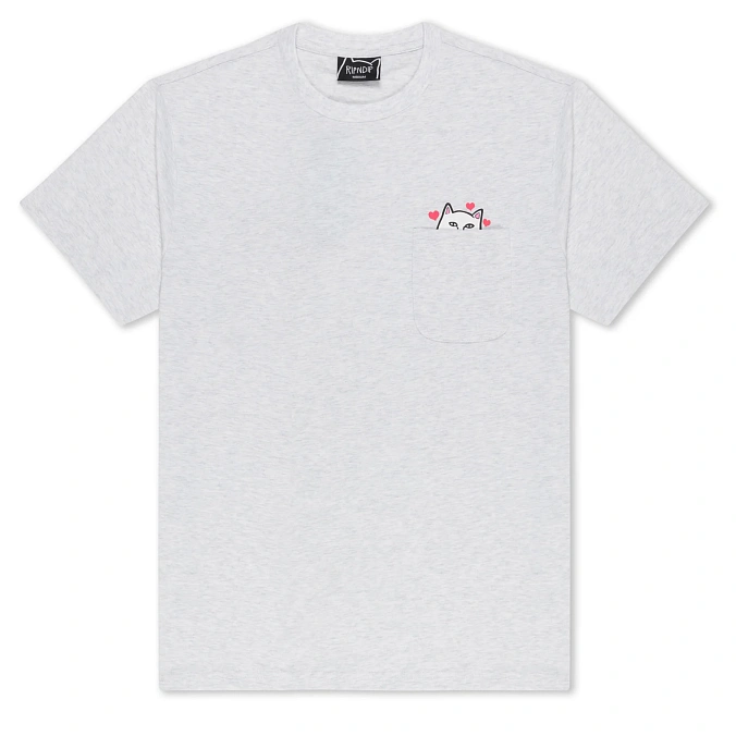 Футболка RIPNDIP Nermal Loves Pocket Tee Ash Heather